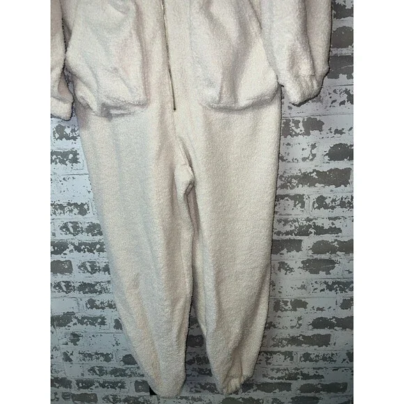 Cozy Cream Hooded Jumpsuit - Picture 6 of 10
